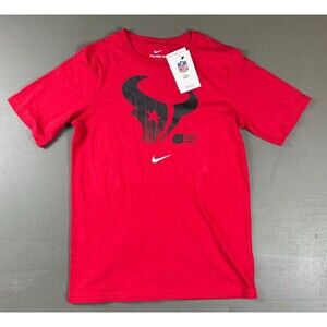 Nike NFL Houston Texans Youth L 14/16 Red Logo T-Shirt NWT Official Licensed